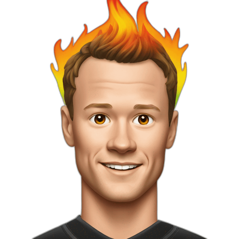 Jonathan Toews as a rainbow flame  emoji