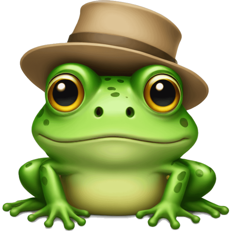 frog wearing hat emoji