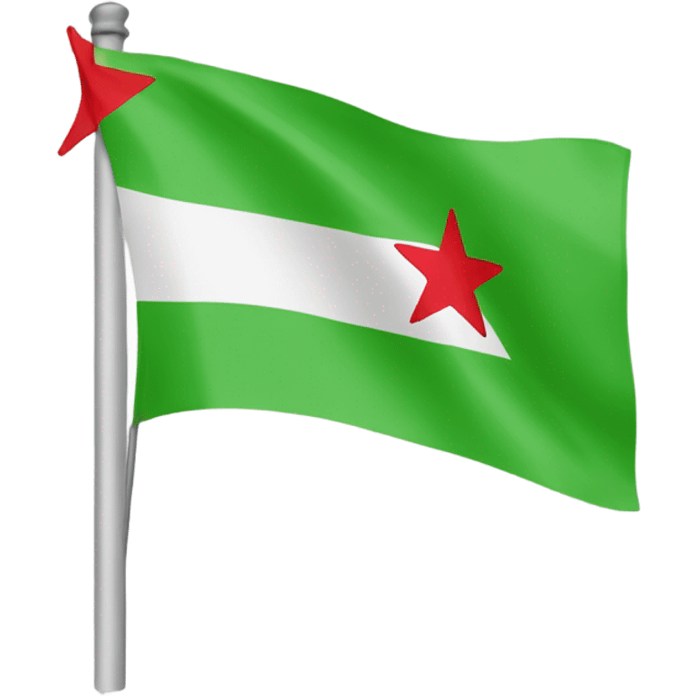 Green flag of syria with three red stars emoji icon emoji