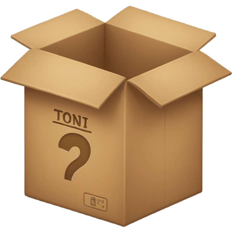 a box with toni emoji