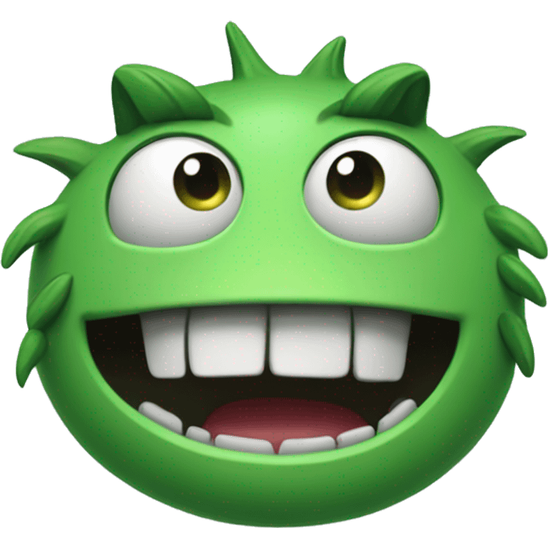 Green monster happy emoji