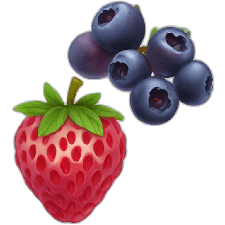 Fraise framboise myrtille emoji