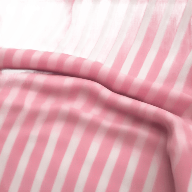 A pink with white stripes blanket  emoji