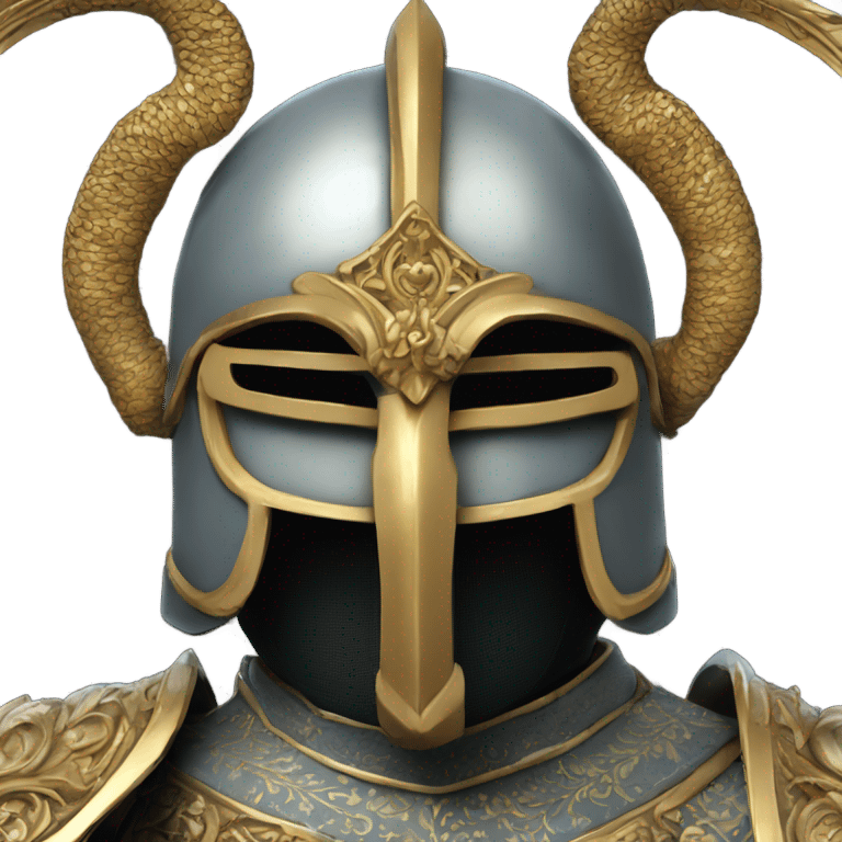 ornate french full-face armet helmet intricate inlays emoji