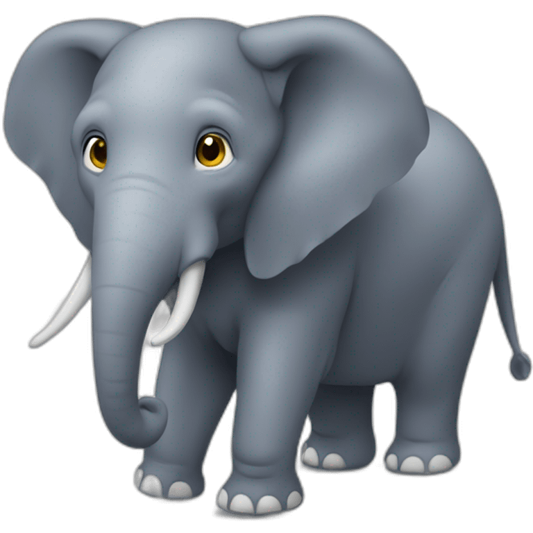 Chat sur un éléphant emoji