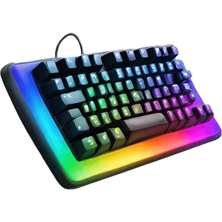 Rainbow gaming keyboard emoji