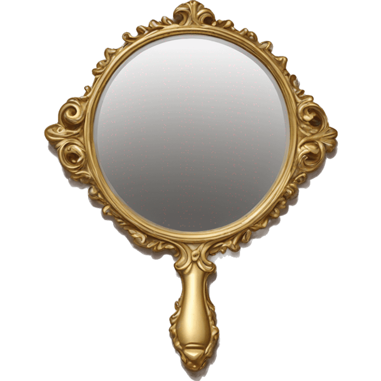 vintage rococo hand mirror emoji