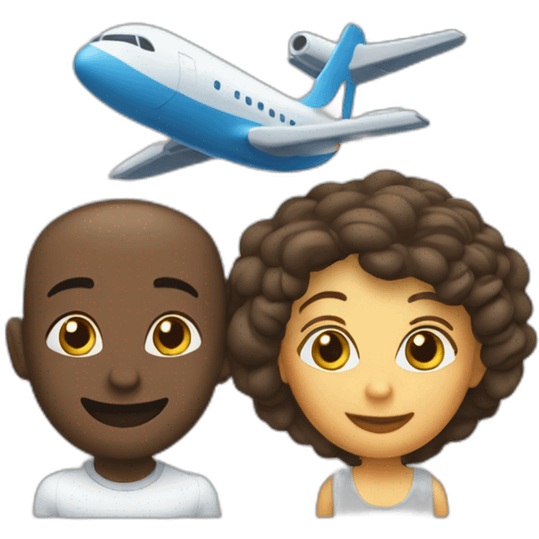 Les deux tour jumelle avec un avion emoji