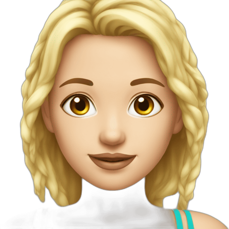 beautiful caucasian girl in bikini emoji