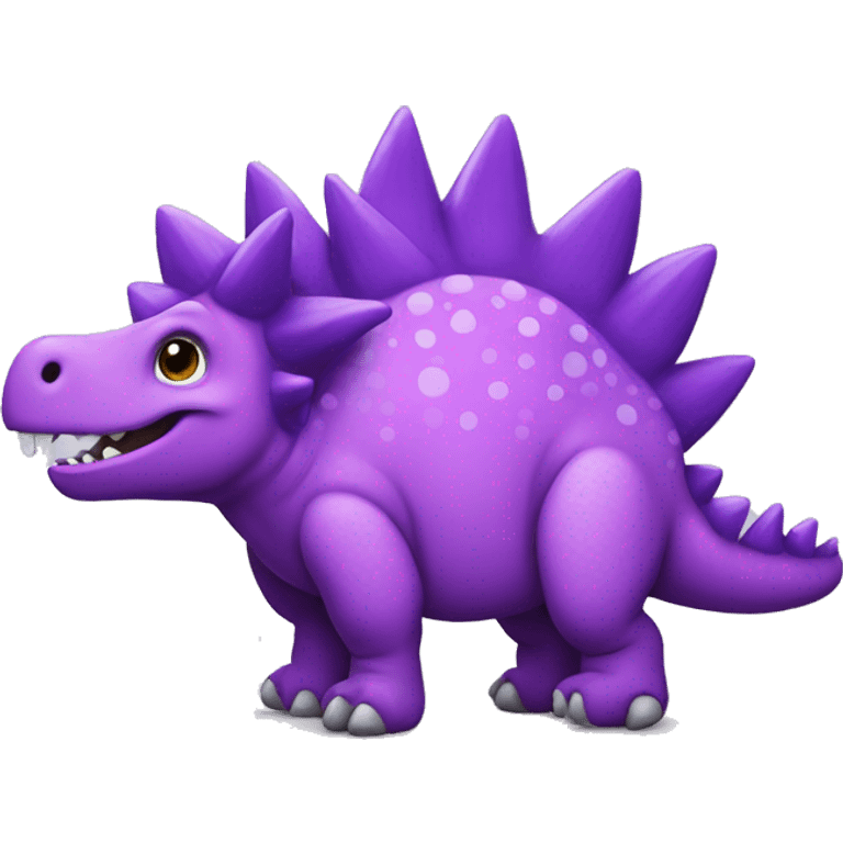 Cute purple stegosaurus  emoji