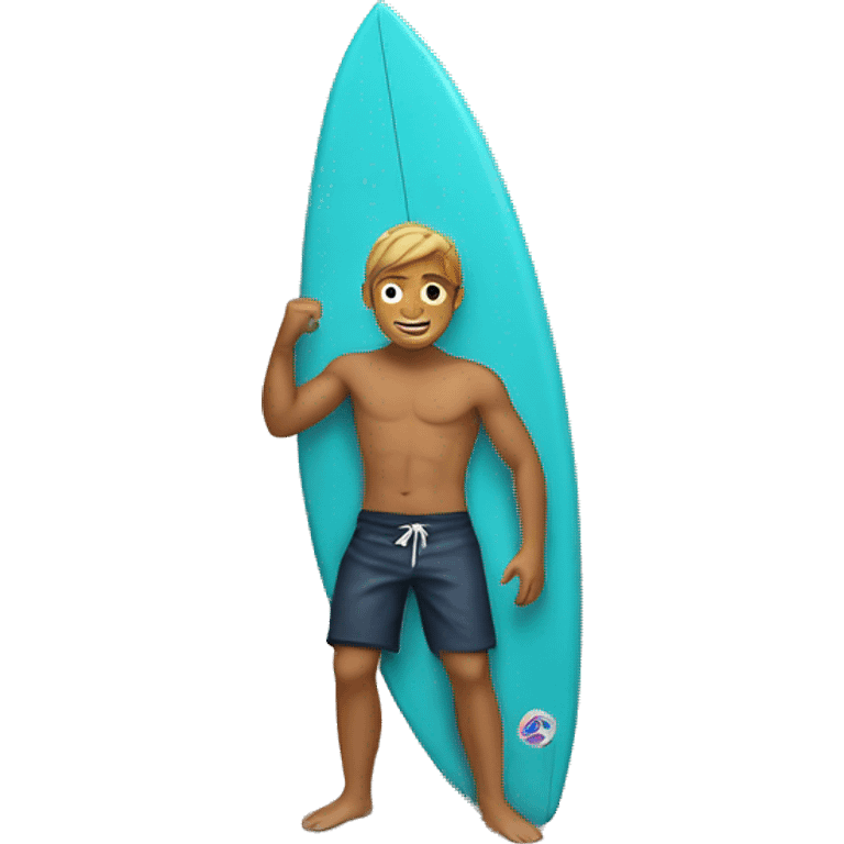 a boy in a surfer emoji