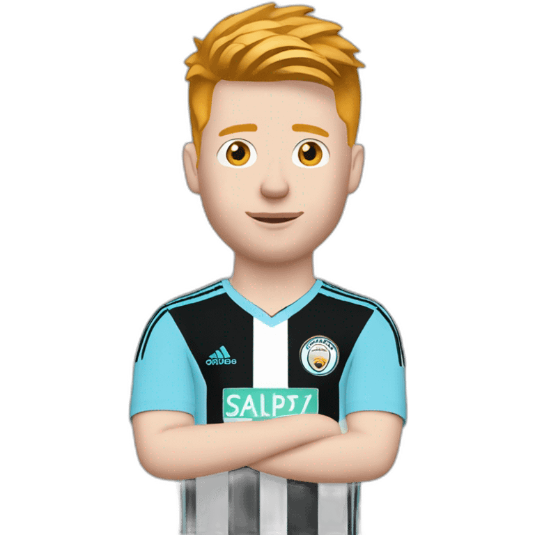 Kevin de bruyne avec une coupe emoji