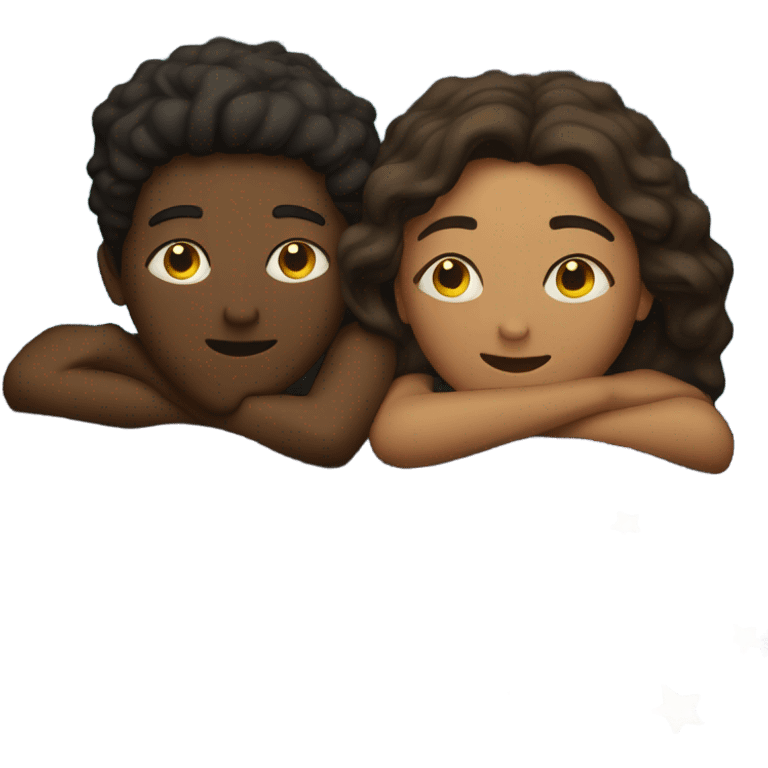 Two people stargazing  emoji