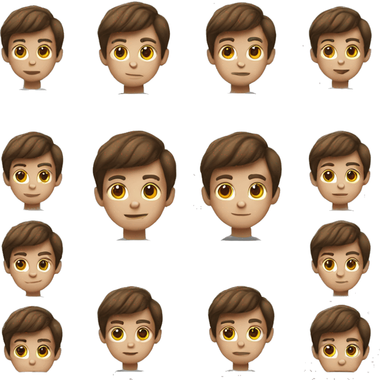 young boy with brown hair emoji