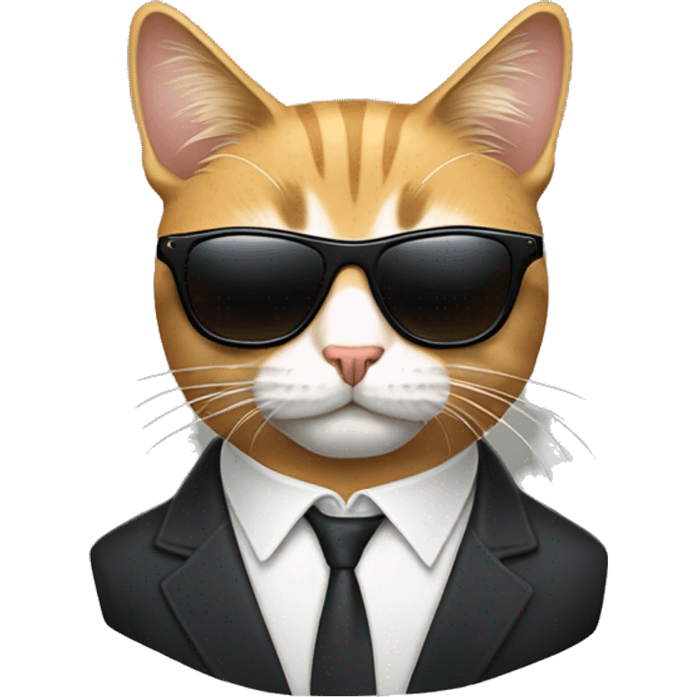 Mafia cat with sunglasses emoji