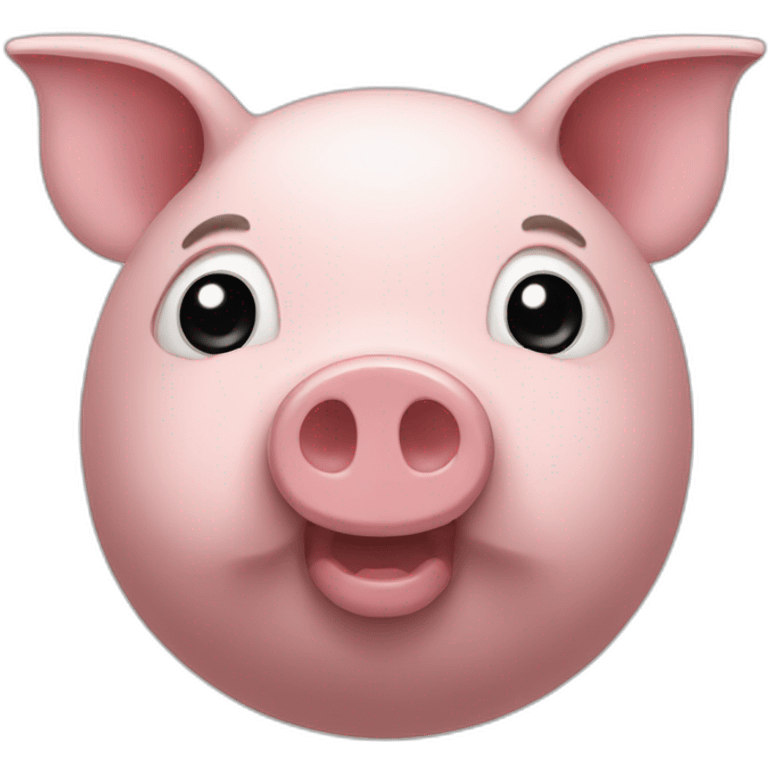 Tire-shaped pig emoji