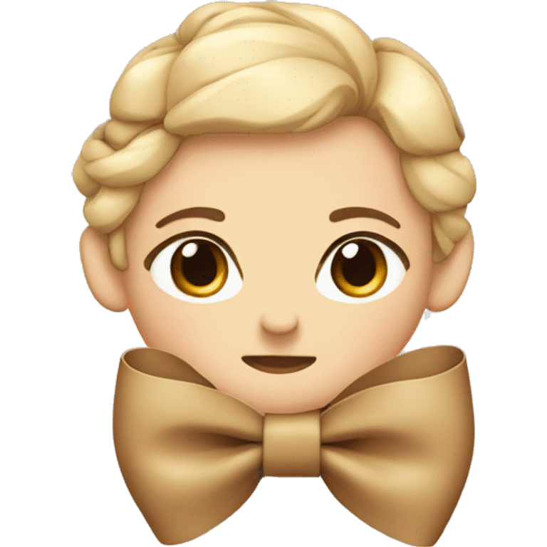 Cute beije bow emoji