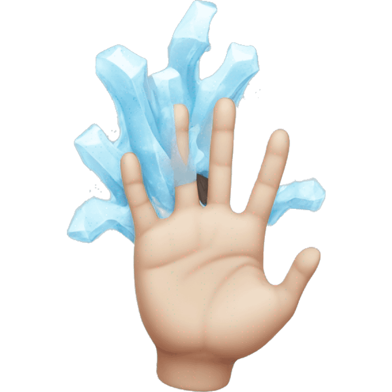 A human hand frozen emoji