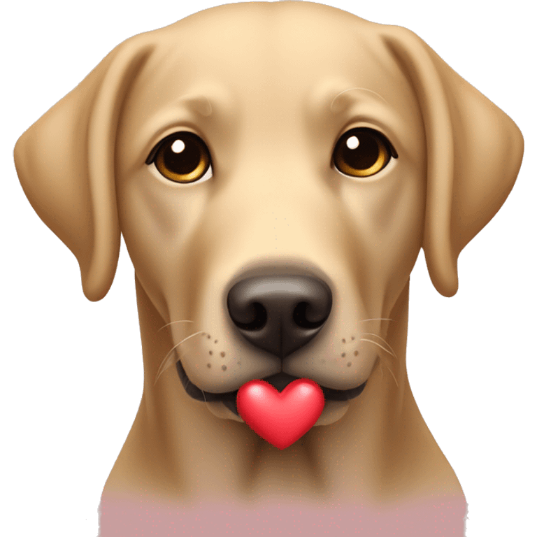 Labrador retriever with heart at the nose  emoji