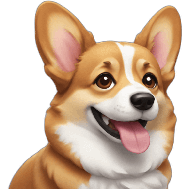 corgi smiling emoji