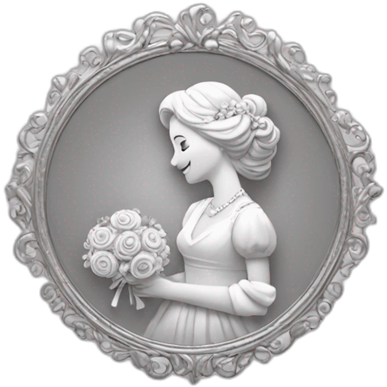 Bage de mariage on argent emoji