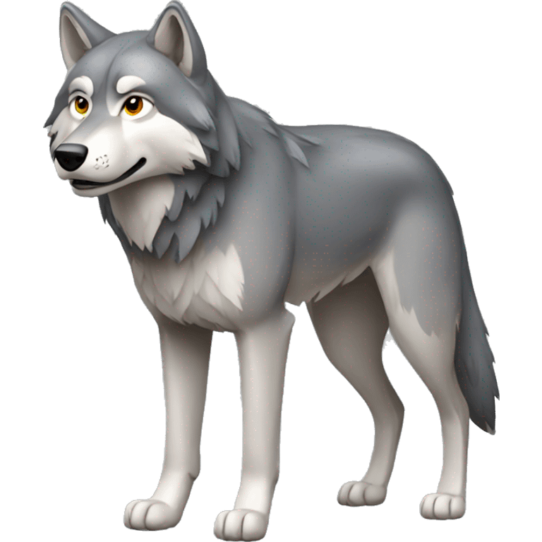 Gray Wolf Full Body emoji