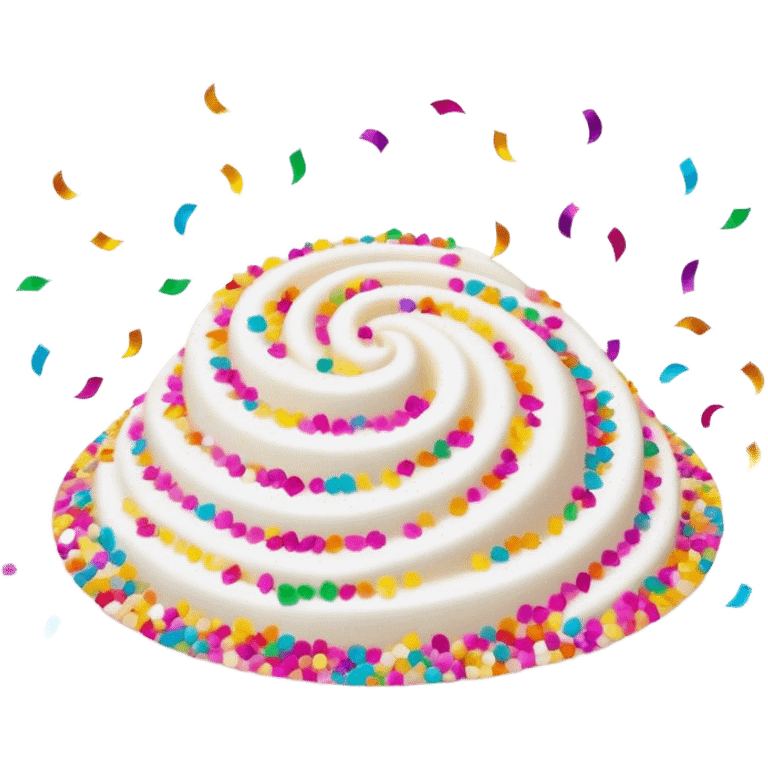 Cinematic Realistic Sparkles & Sprinkles, a delicate swirl of tiny, multicolored sugar confetti and edible glitter, scattered across a smooth reflective surface, each speck glinting under soft ambient light, glowing vibrantly with a dreamy and magical charm. emoji