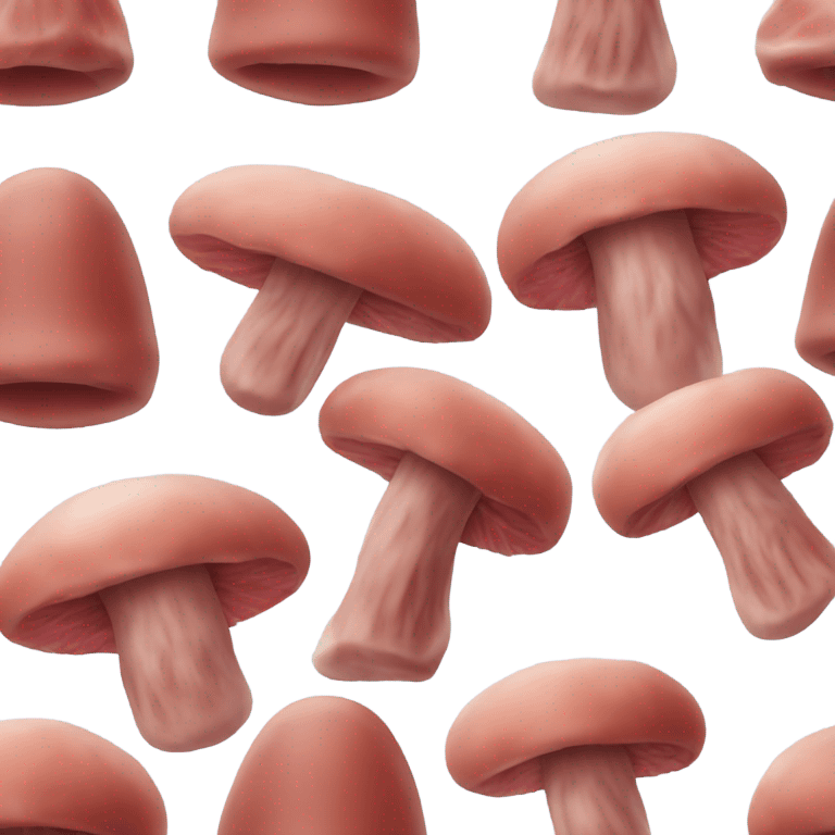 Meat with little hairs all over and a mushroom cap  emoji