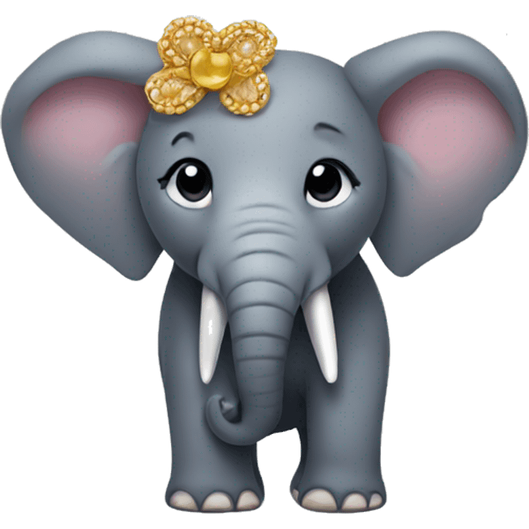 elephant wearing earrings emoji