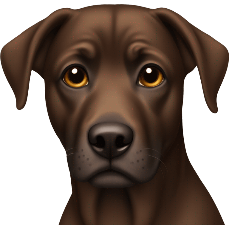 dark brown cur dog  emoji