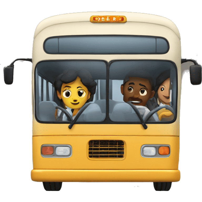 the arrived of the bus emoji