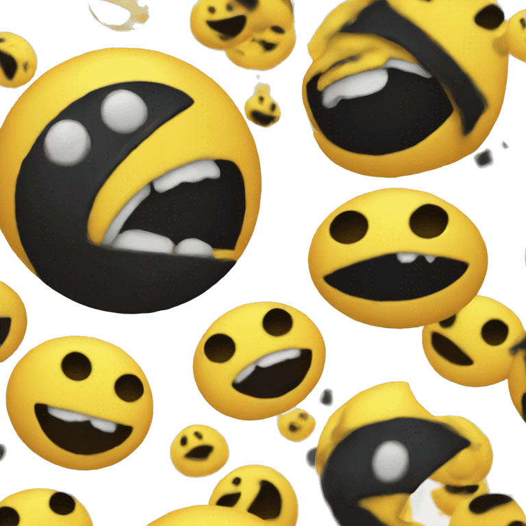 The black moon emoji but make it look like a normal yellow emoji emoji