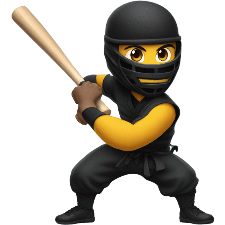 Ninja playing baseball emoji