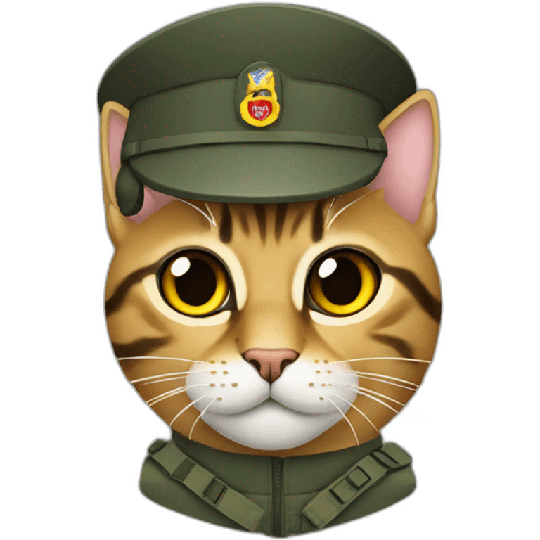 Military cat emoji