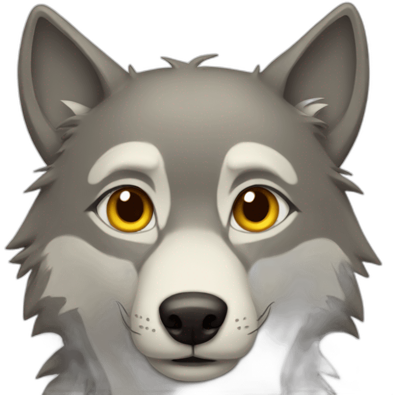 cartoon wolf emoji