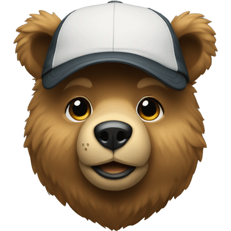 A small bear with swag emoji