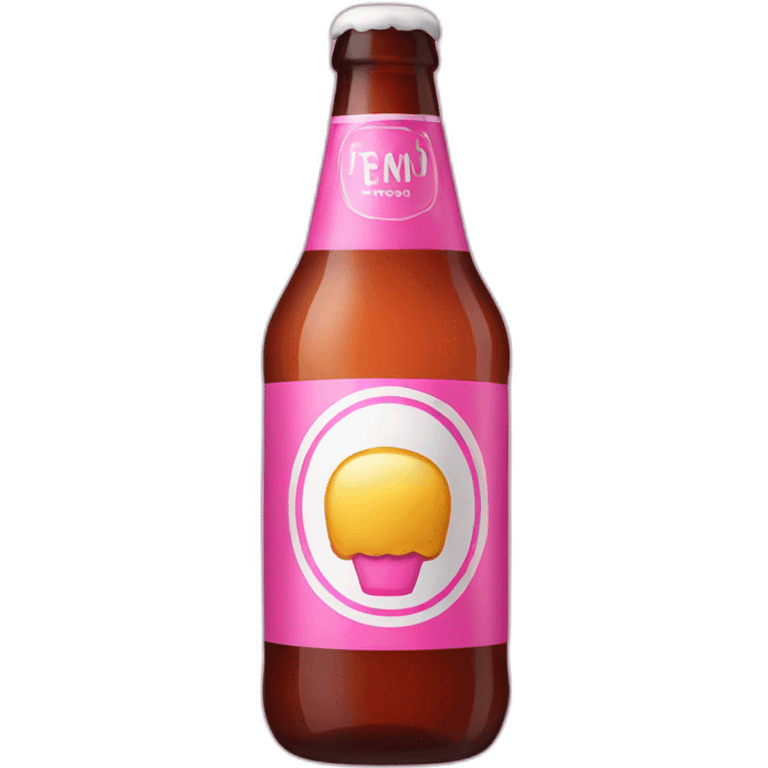 Pink Bottle beer emoji