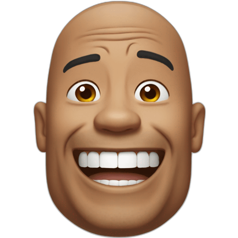 dwayne johnson laughs emoji