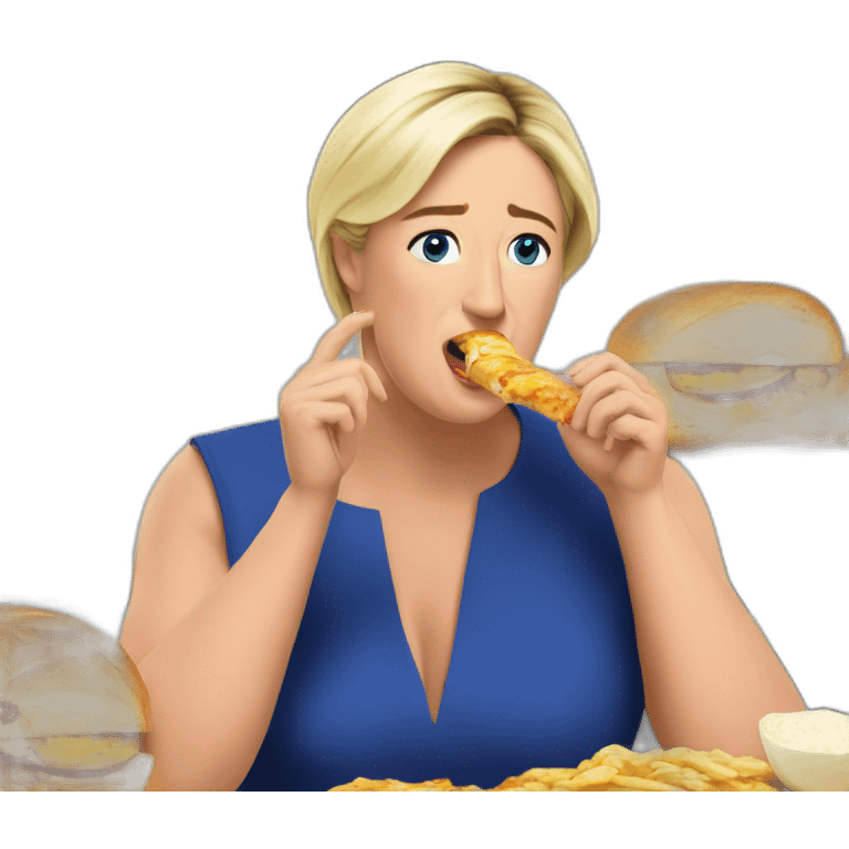 Marine le pen mange du pain emoji