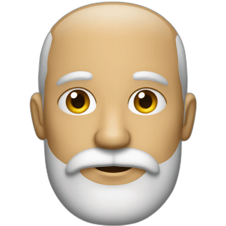 Hombre calvo con barba emoji