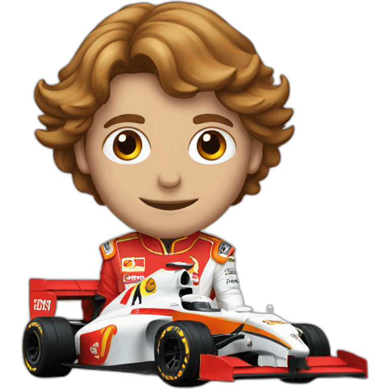 Cavalier with f1 car emoji