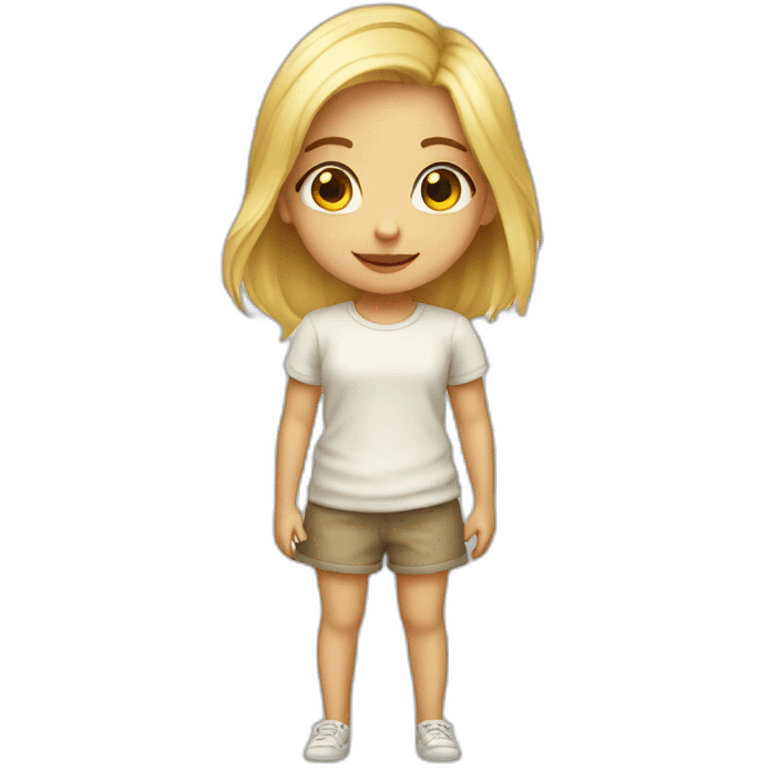 cute girl blond thin emoji