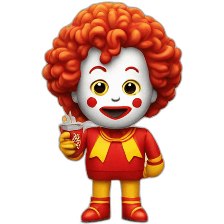 ronald mcdonald holding a ciggie emoji