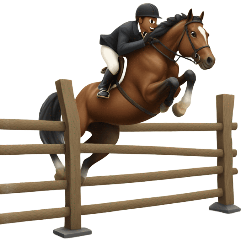 Horse jumping over a fence  emoji