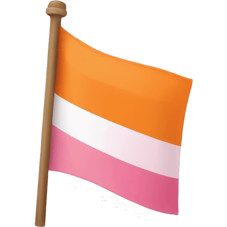 orange white and pink flag emoji