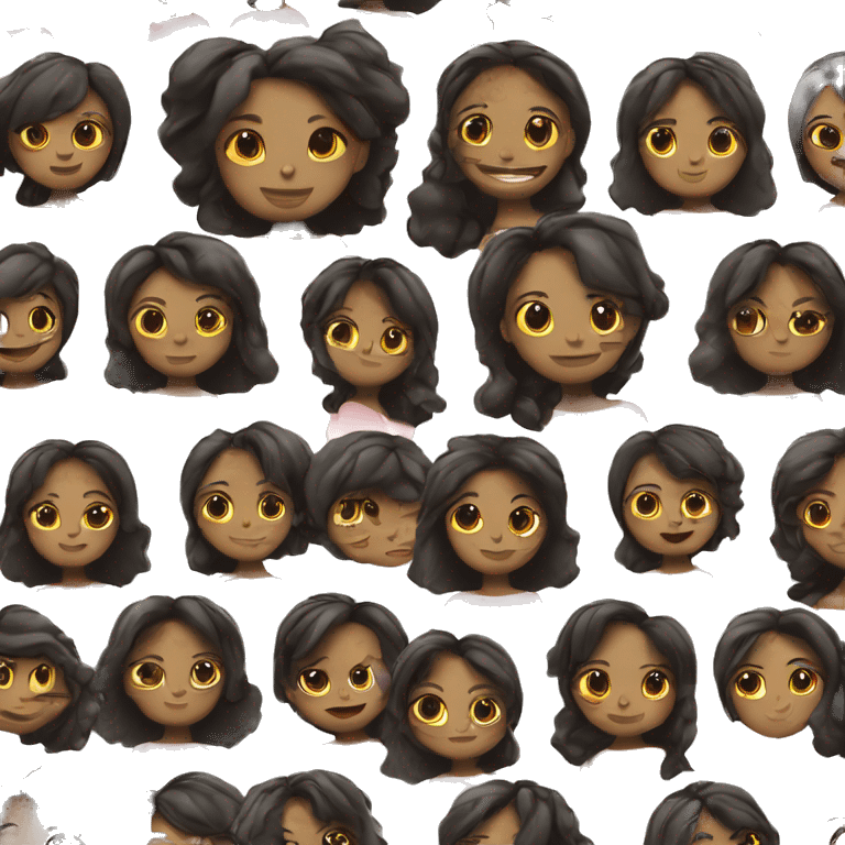 Chica de pelo lacio negro con skincare  emoji