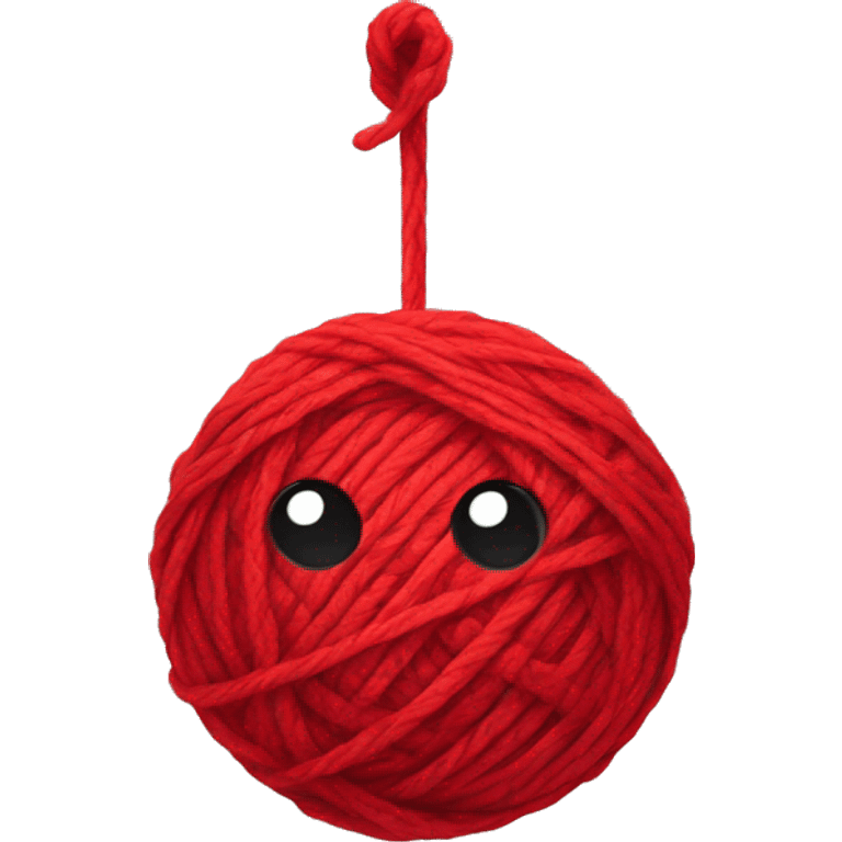 Red Ball of yarn emoji