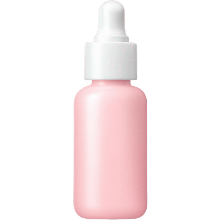 Pale pink serum bottle with white top emoji