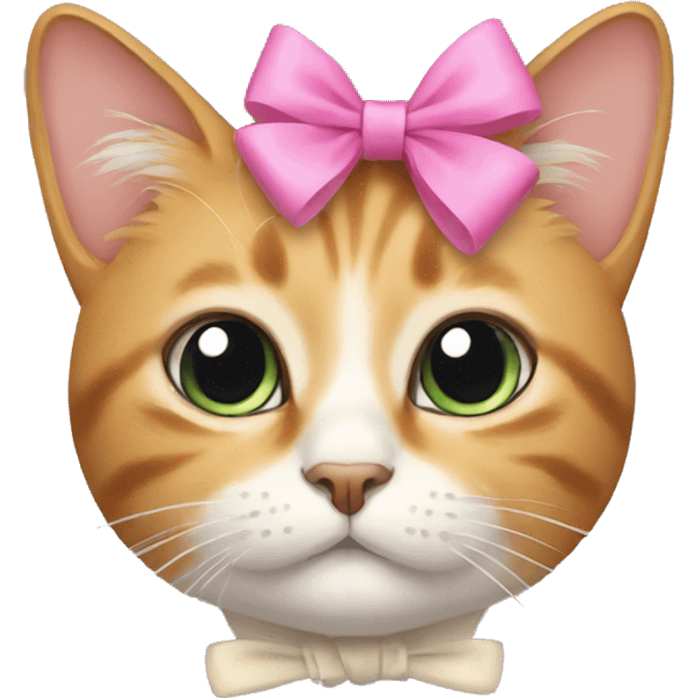 Cat with bow on her head emoji