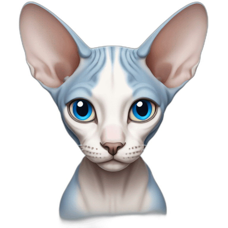 sphynx cat with blue eyes emoji